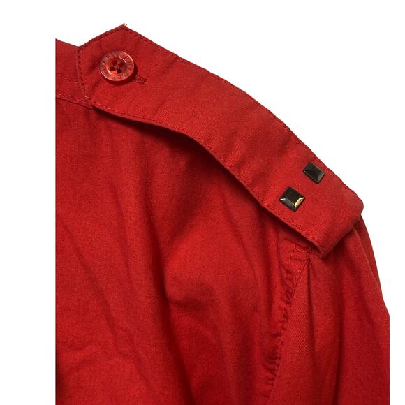 ENYCE Red Studded Embellished Short Sleeve Button Down Shirt Men's Size Large - Picture 5 of 10